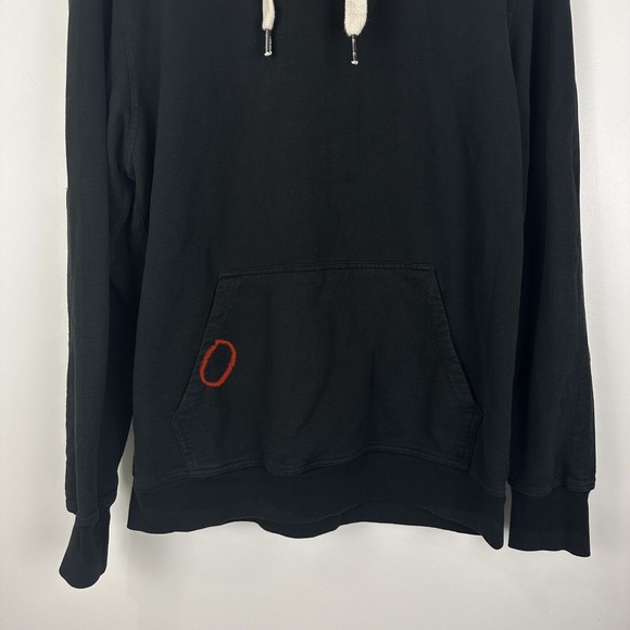 Buck Mason Bushed Loopback Hooded Sweatshirt Large Black French Terry Soft - Picture 5 of 11